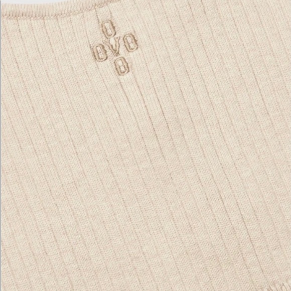 Oatmeal OVO Ribbed Knit Cropped Tank (XL) - Picture 2 of 9